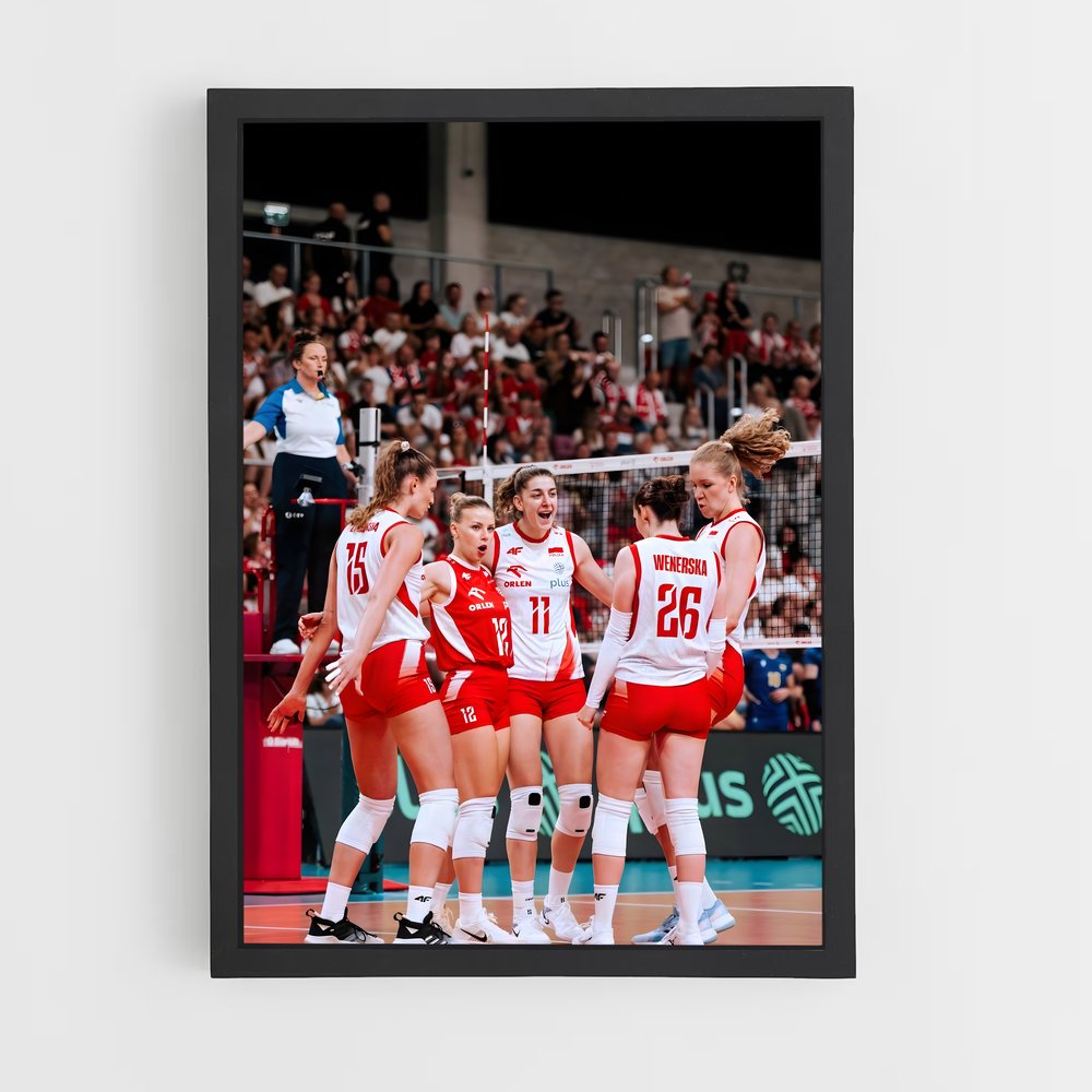Poster Équipe de Volley Féminine – affiche Volleyball (vue 2)